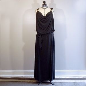 Calvin Klein black sleeveless maxi dress